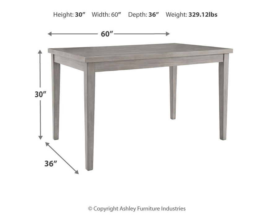 Parellen - Gray - Rectangular Dining Room Table