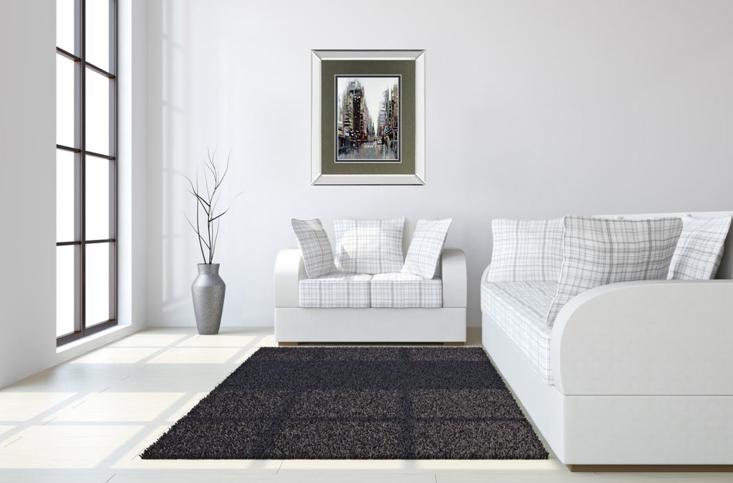 La Ville By Kadniri, A. - Mirror Framed Print Wall Art - Dark Gray