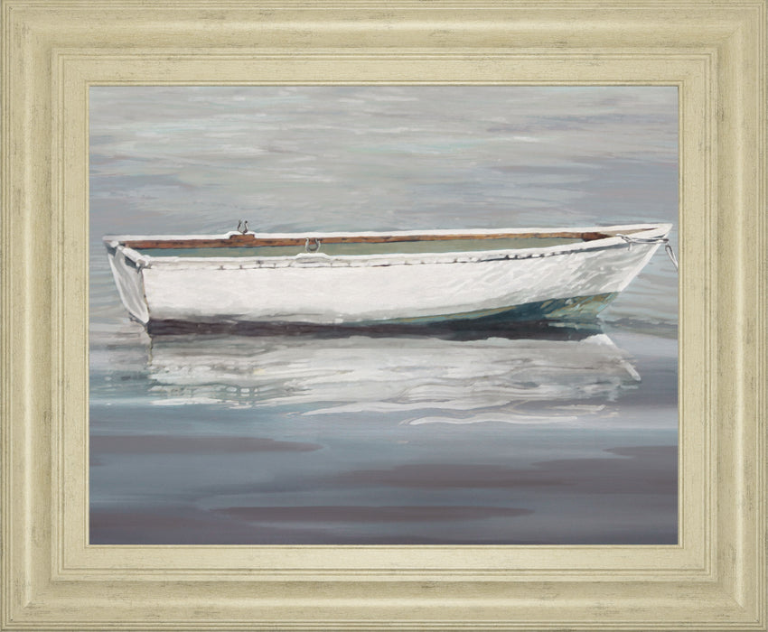 Gentle Anchorage By Mark Chandon - Framed Print Wall Art - Pearl Silver