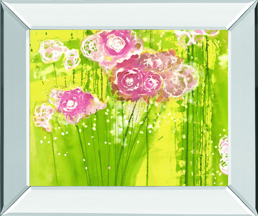 Spring Garden By Clusiau, A.C. - Mirror Framed Print Wall Art - Green