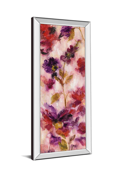 Exuberant Florals III By Silvia Vassileva - Mirrored Frame Wall Art - Pink