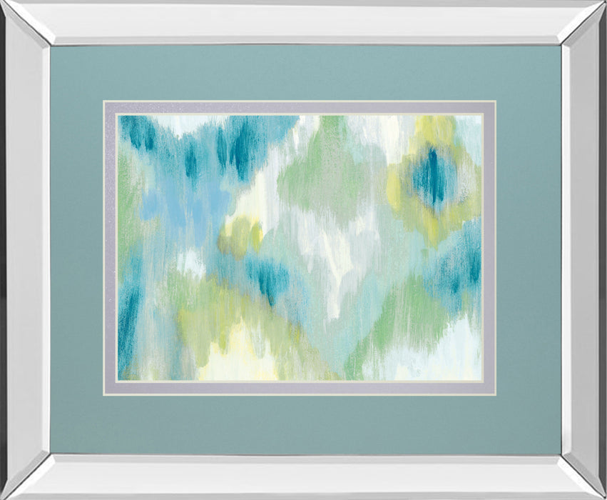 Energetic By Rita Vindedzis - Mirror Framed Print Wall Art - Blue