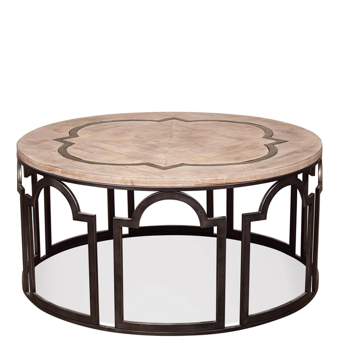 Estelle - Round Cocktail Table - Washed Gray