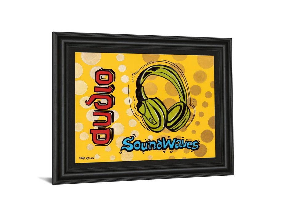 Audio By Tava Luv - Framed Print Wall Art - Yellow