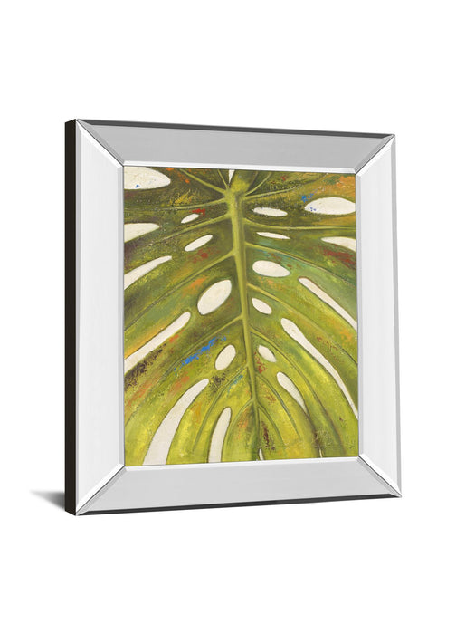 Tropical Leaf Il By Patricia Pinto - Mirror Framed Print Wall Art - Green