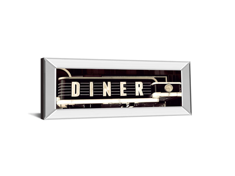Diner By Susan Bryant - Mirror Framed Photo Print Wall Art - Black