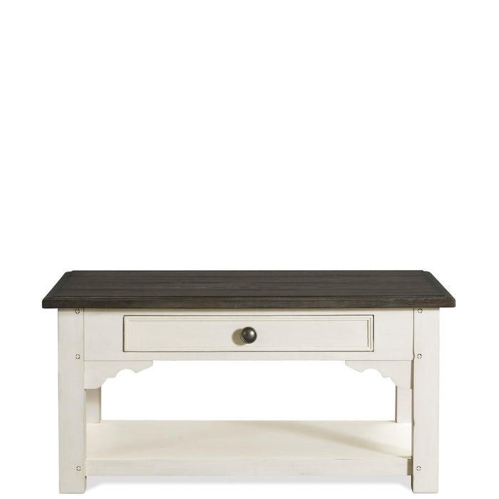 Grand Haven - Small Cocktail Table - Feathered White / Rich Charcoal