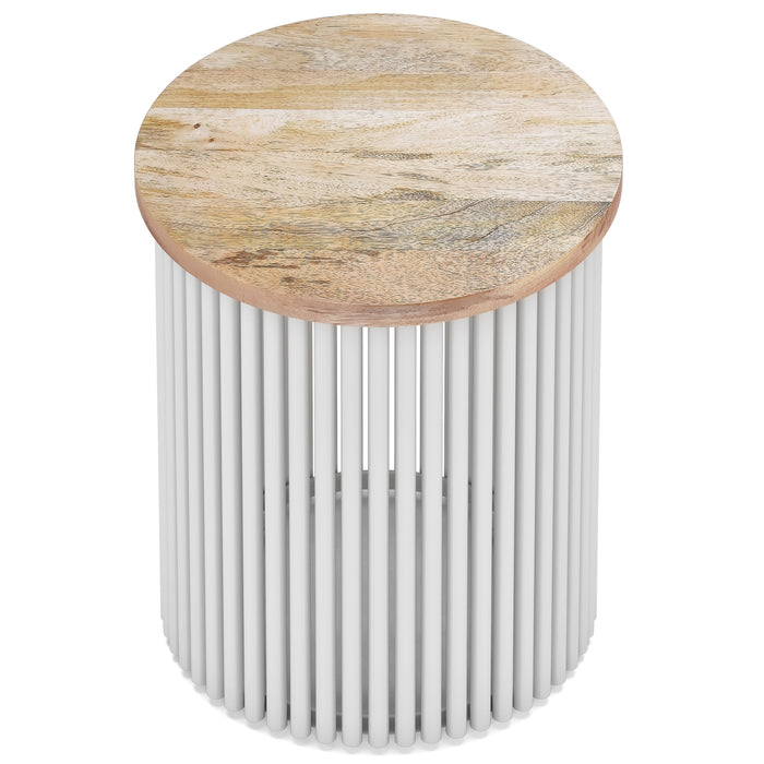 Demy - Metal and Wood Accent Table