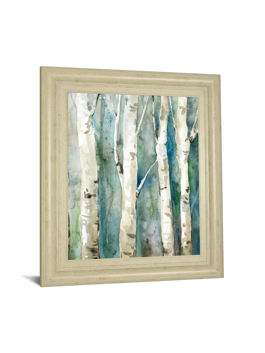 River Birch Il By Carol Robinson - Framed Print Wall Art - Blue