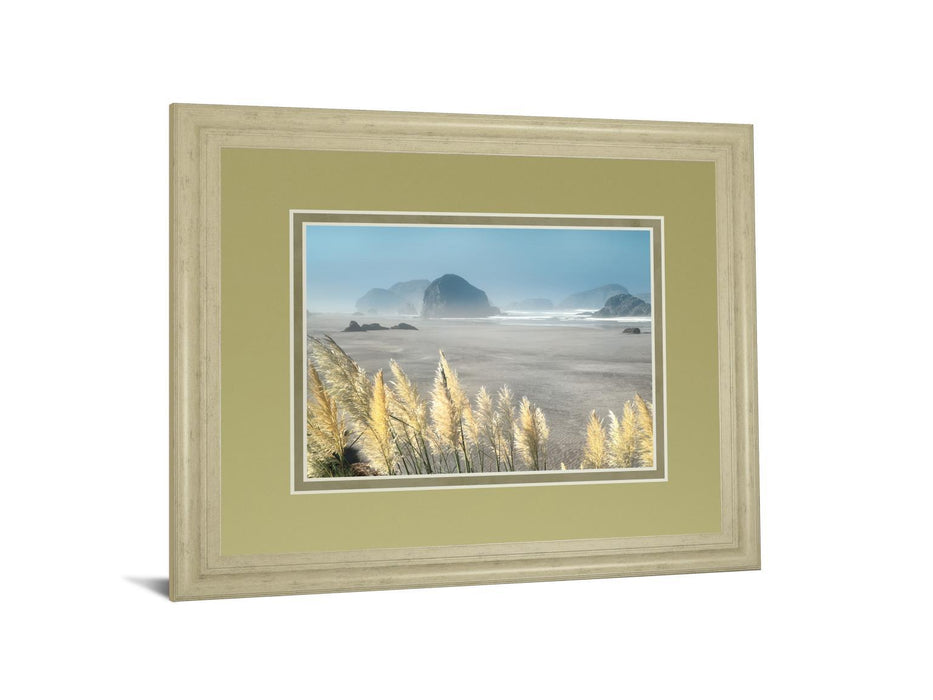 Pompas Beach By Frates - Framed Print Wall Art - Blue