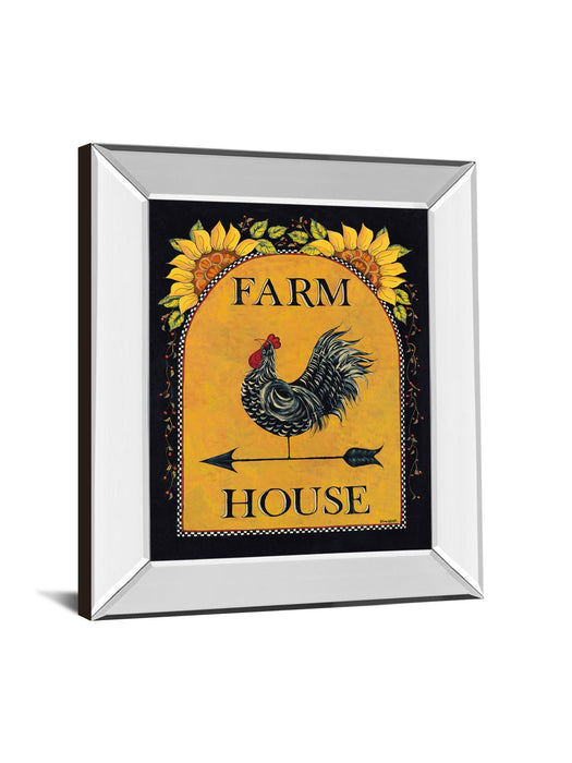 Sunny Farmhouse By Lisa Hillker - Mirror Framed Print Wall Art - Orange