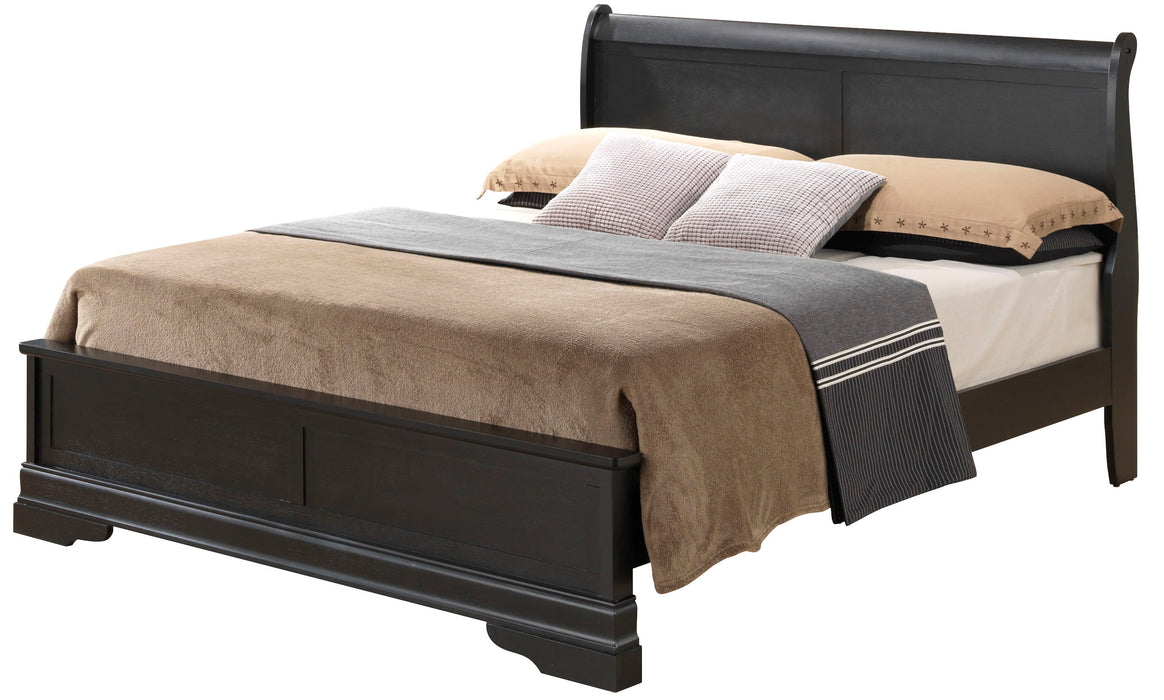 Louis Phillipe - Sleigh Bed With Low Footboard