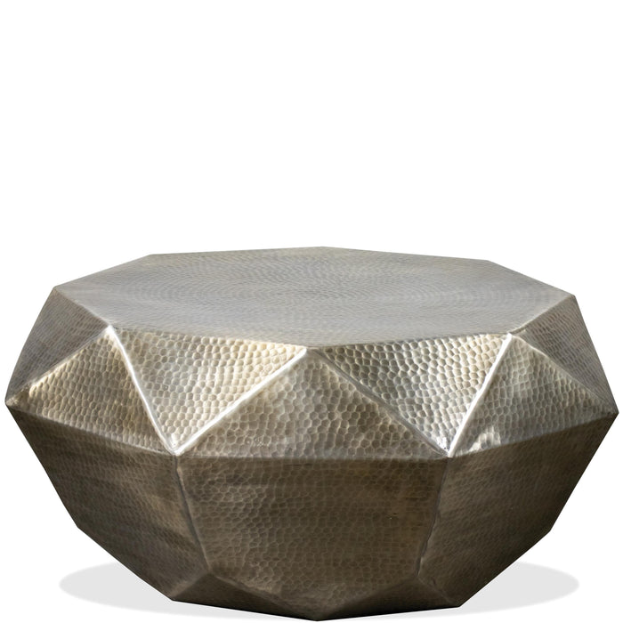 Olivia - Geometric Cocktail Table - Hammered Gold