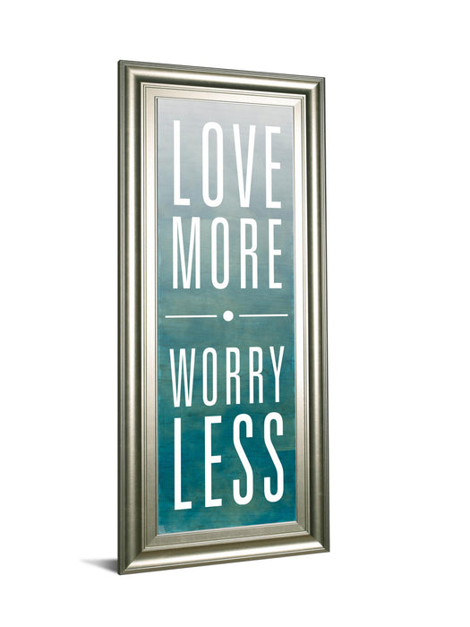 Love By Sd Studios - Framed Print Wall Art - Blue