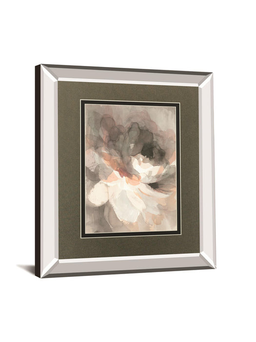 Abstract Peony By Danhui Nai Mirrored Frame - Green