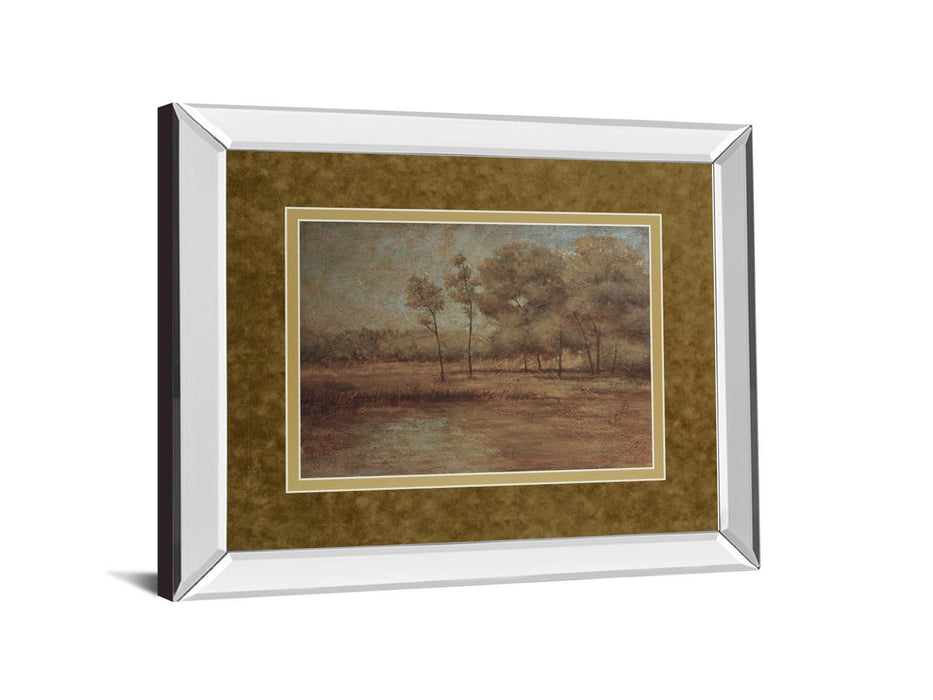 Woodland Solitude By Veronica Faust - Mirror Framed Print Wall Art - Dark Brown