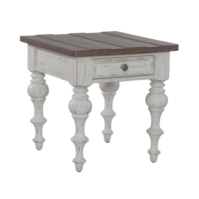 River Place - End Table - White