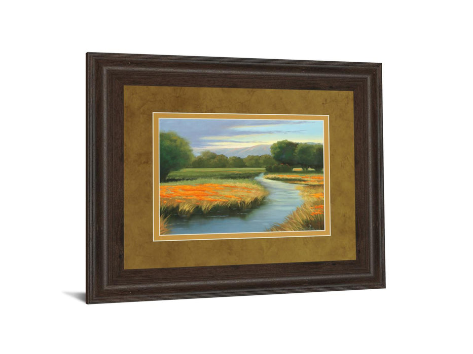 California Orange By Julie Peterson - Framed Print Wall Art - Gold