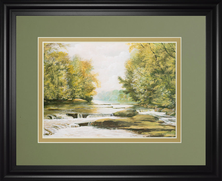 Fireman's Park By Bruce Nawrocke - Framed Print Wall Art - Green