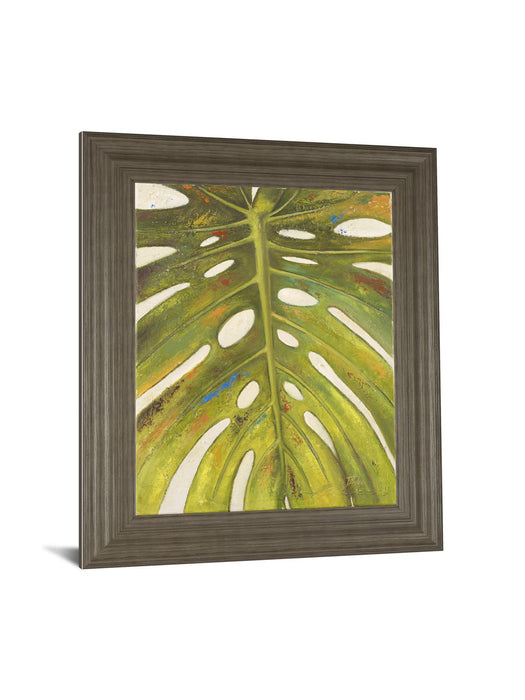 Tropical Leaf Il By Patricia Pinto - Framed Print Wall Art - Green