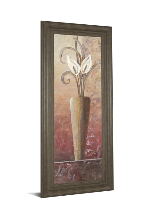 Flower In Vase I - Framed Print Wall Art - Red