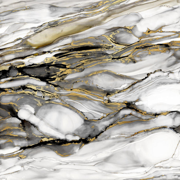 Small - Marbled Gold I By Carol Robinson - Pearl Silver