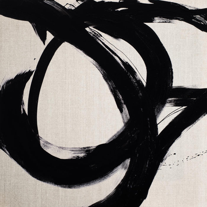Circular Strokes I By Megan Morris (Framed) - Black