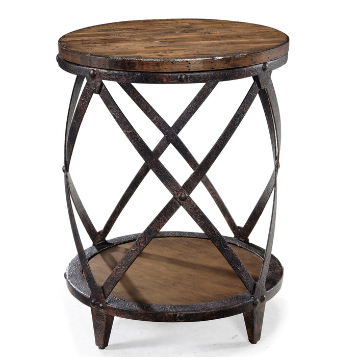 Pinebrook - Round Accent Table - Distressed Natural Pine
