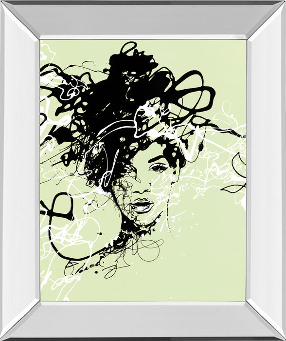 Star Il By Oksana Leadbitter - Framed Print Wall Art - Green