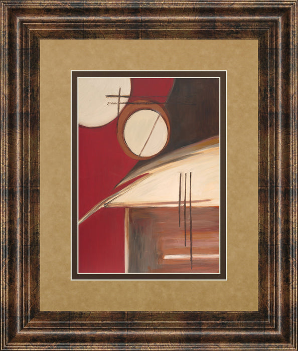 Circa Design Il By Joy Alldredge - Framed Print Wall Art - Red