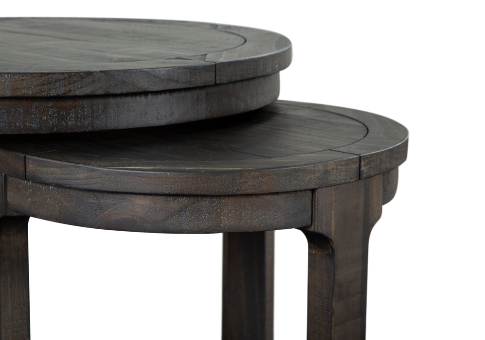 Boswell - Round Nesting End Table - Peppercorn