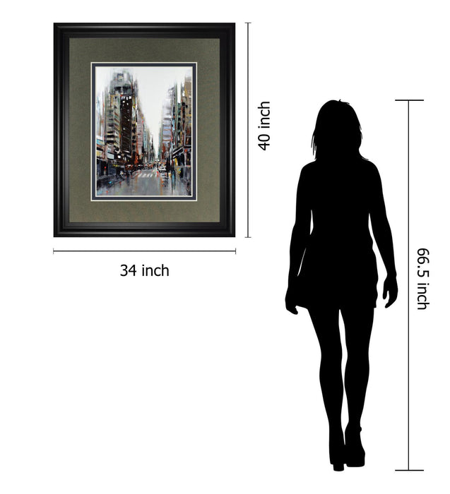 La Ville By Kadniri, A. - Framed Print Wall Art - Dark Gray