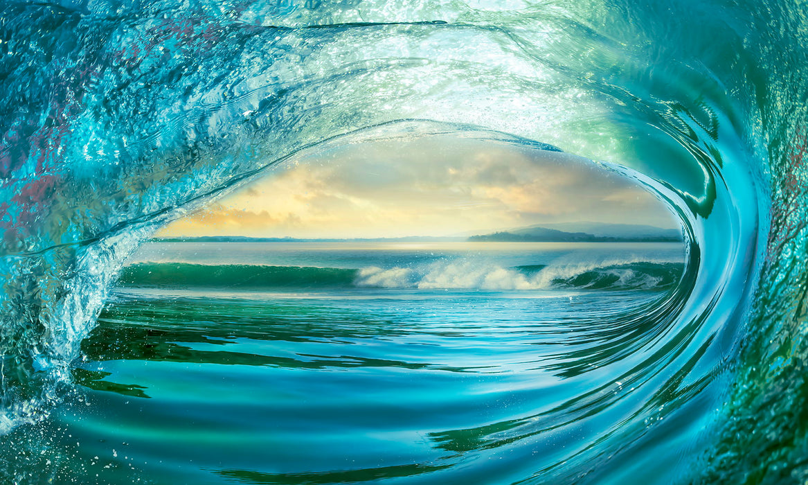 Small - Big Wave By Mike Calascibetta - Blue