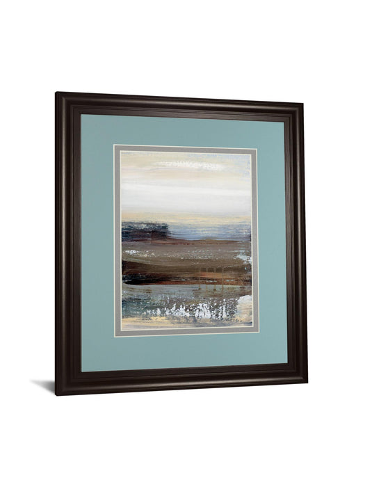 Hint Of Blue By Aerial Snow - Framed Print Wall Art - Dark Brown