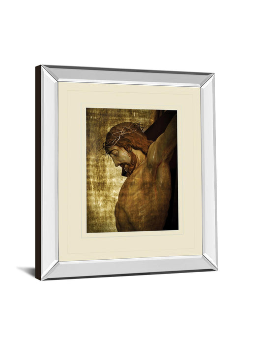 Jesus Christ By Nito - Mirror Framed Print Wall Art - Dark Brown