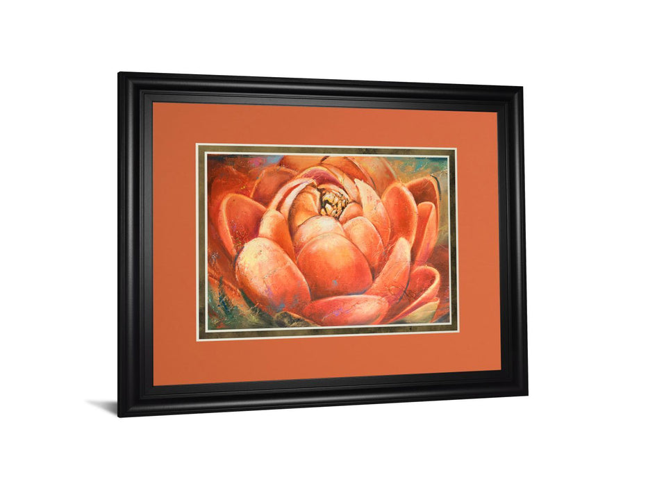 Red Lotus Il By Patricia Pinto - Framed Print Wall Art - Red