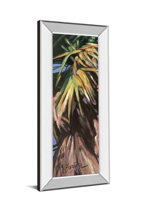 Wild Palm I By Suzanne Wilkins - Mirror Framed Print Wall Art - Green