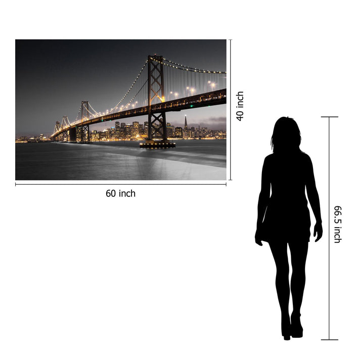 Temp Glass With Foil - San Francisco Bridge - Dark Gray