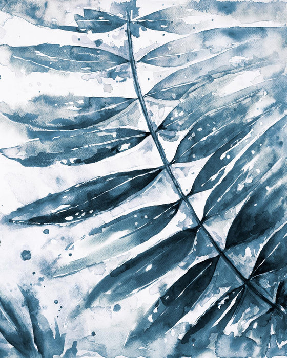 Small - Blue Jungle Leaf II By Patricia Pinto - Blue