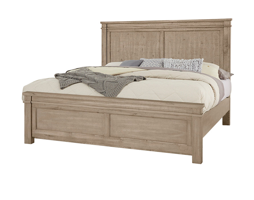 Cool Rustic - King Mansion Bed With Mansion Footboard - Clear Maple