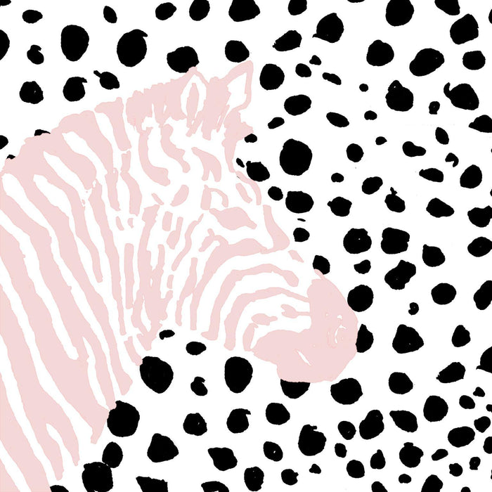 Framed Small - Pink Zebra On Dots By Patricia Pinto - Pink