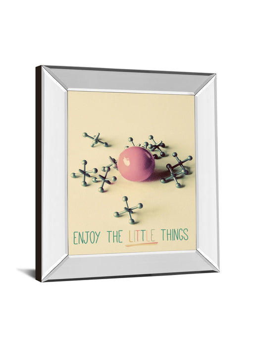 Enjoy The Little Things By Gail Peck - Mirror Framed Print Wall Art - Pink