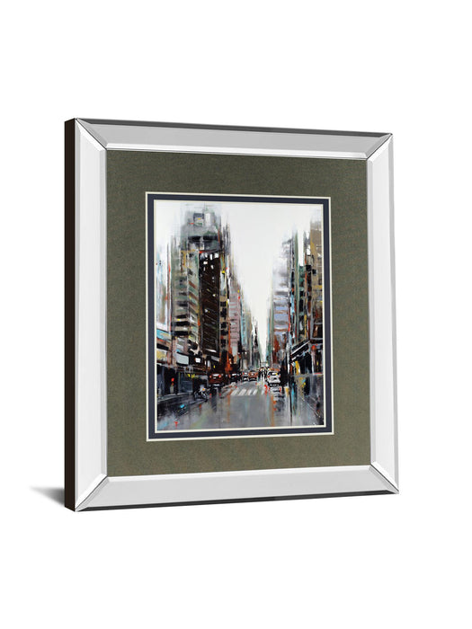 La Ville By Kadniri, A. - Mirror Framed Print Wall Art - Dark Gray