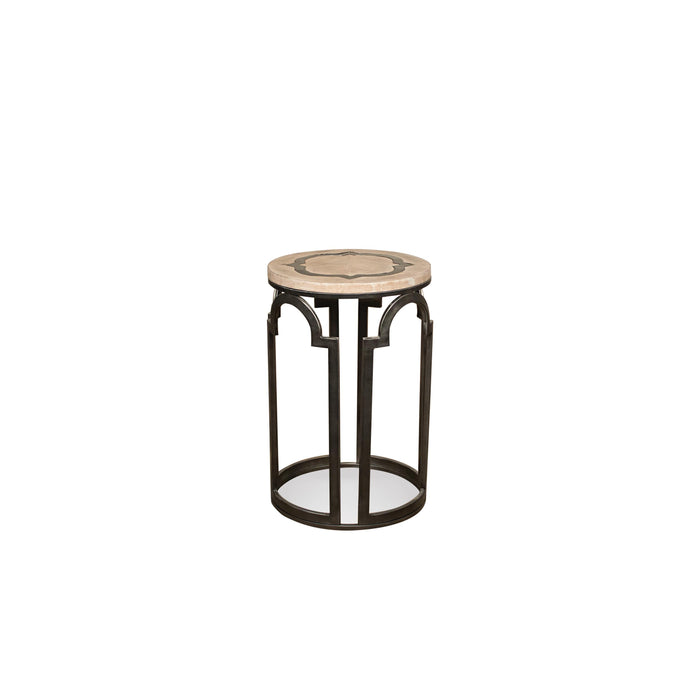 Estelle - Round Chairside Table - Washed Gray