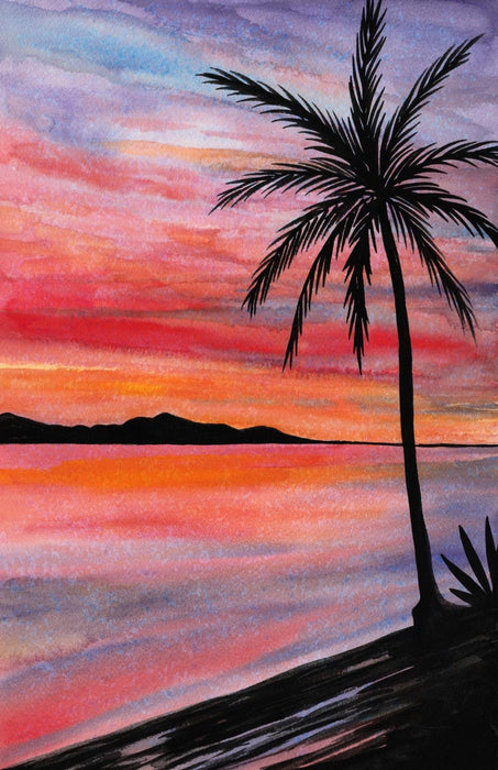 Small - Sunset Beach I By Nicholas Biscardi - Pink