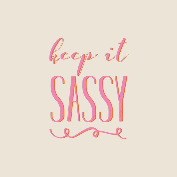 Framed Small - Retro Sassy By Amanda Murray - Beige