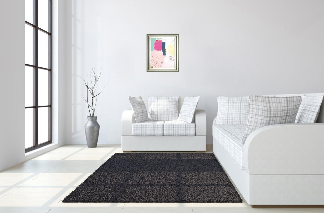 Dots And Colours-Speckle By Joelle Wehkamp - Framed Print Wall Art - Pink