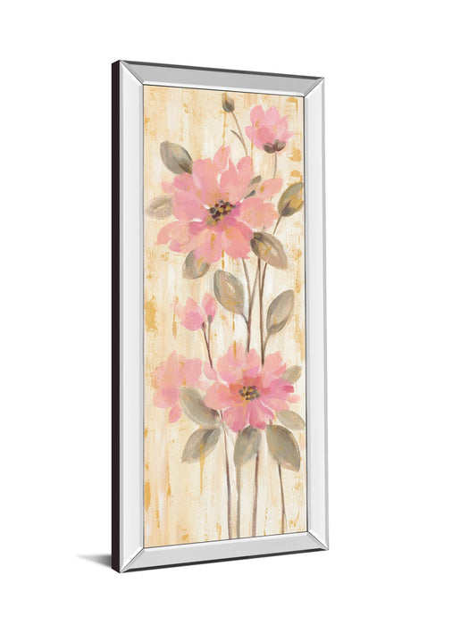 Beautiful Gareden Stems II By Silvia Vassileva - Mirrored Frame Wall Art - Pink