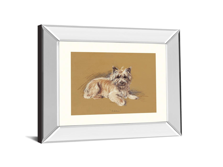 Andrew By Mac - Mirror Framed Print Wall Art - Beige