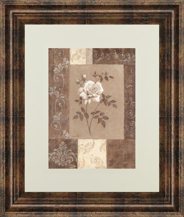 Single Rose By Vivian Flasch - Framed Print Wall Art - White